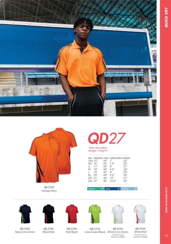 orange dri fit