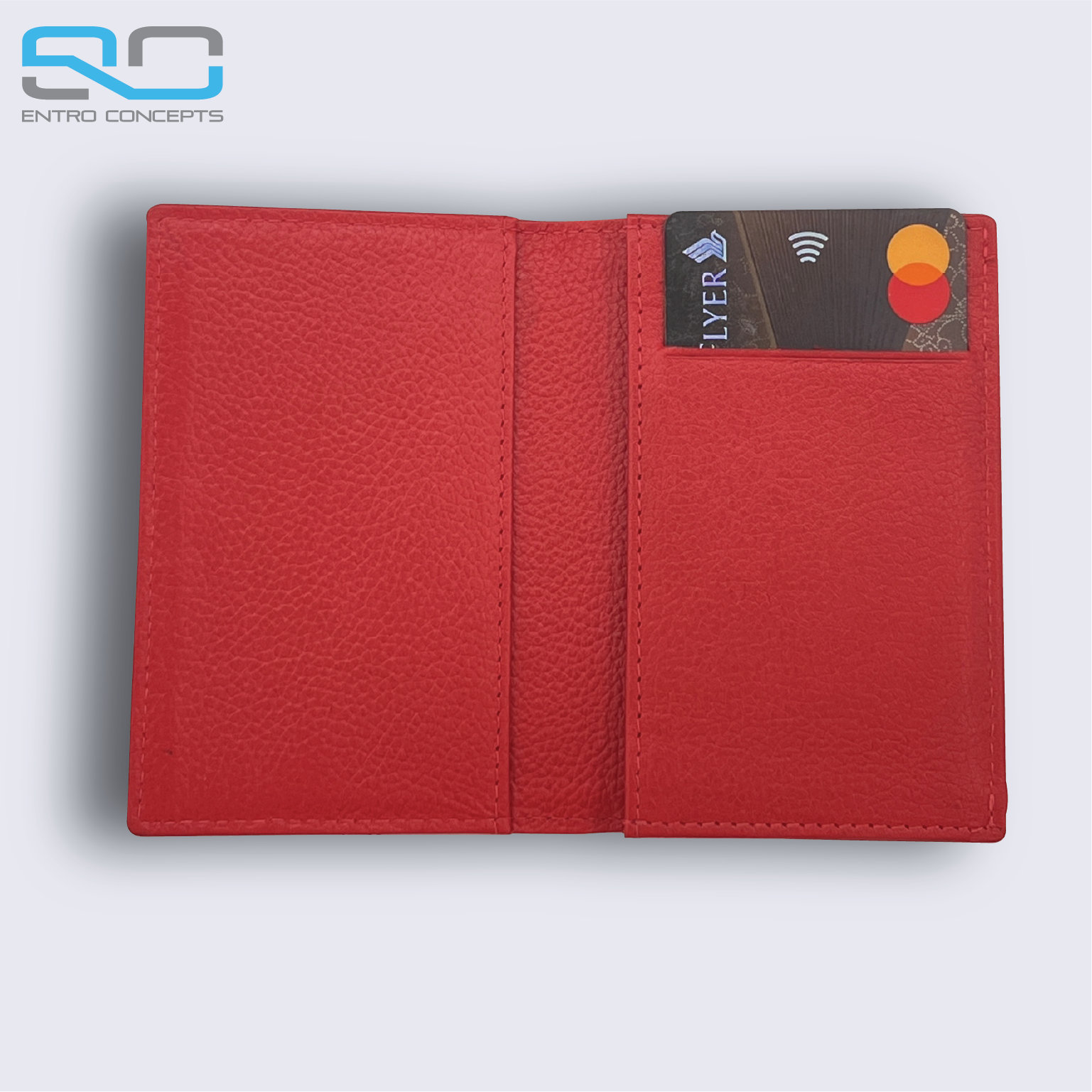 Eco FriendlyVeg Tan (RFID) Red Card Holder Leathers -03 - Image 5